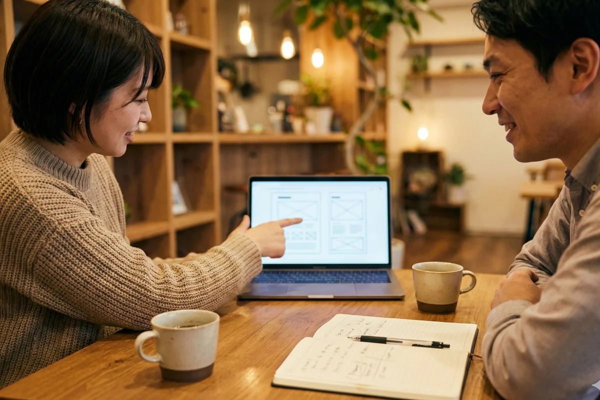 対面打ち合わせの様子